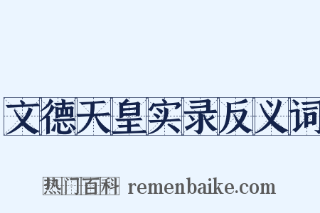 文德天皇实录反义词是什么意思的图片